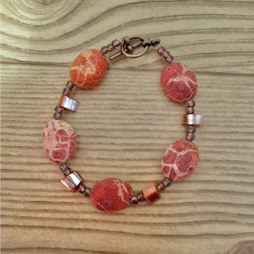 Sponge Coral Bracelet.   Size 7